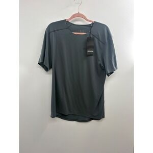 NWT Gore Wear Contest 2.0 Tee Shirt Men Large Gray Lab Graphite Running Slim Fit